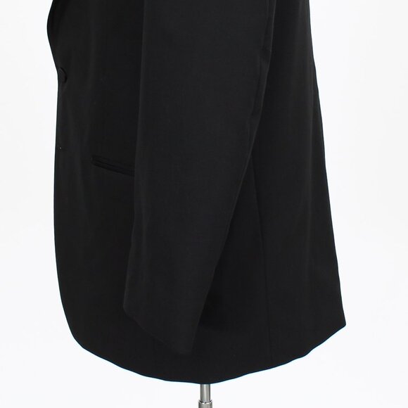 Jean Yves 42L Black Solid 2-Button Tuxedo Jacket Blazer V135 - Picture 6 of 11